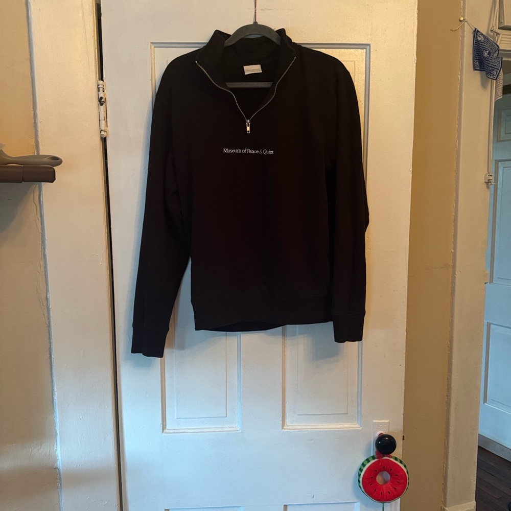 Museum Of Peace and Quiet - Black 1/4 Zip Sweatshirt